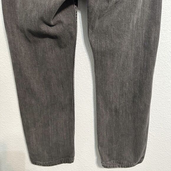 Earnest Sewn Jeans Men's Size 33 X 27 Grey Black Denim Straight Leg Fulton 402 - Picture 7 of 16